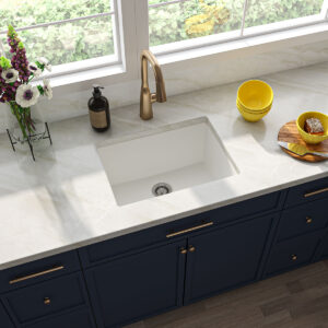 Dark Star Marble Quartz Sink White 2