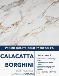 Calacatta Borghini Printed Quartz Countertops