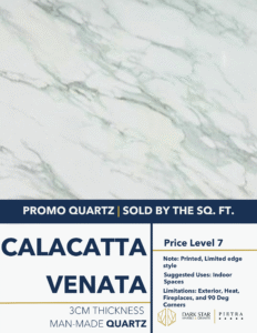 Calacatta Venata Printed Quartz Countertops