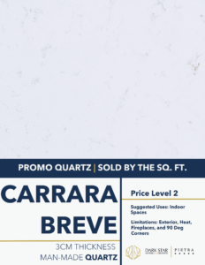 Carrara Breve Quartz Countertops