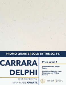 Carrara Delphi Quartz Countertops