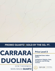 Carrara Duolina Quartz Countertops