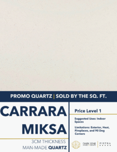 Carrara Miksa Quartz Countertops