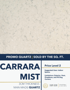 Carrara Mist Quartz Countertops