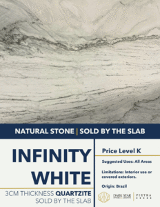 Infinity White Quartzite Custom Countertops