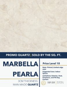 Marbella Perla Printed Quartz Countertops