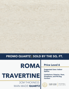 Roma Travertine Quartz Countertops