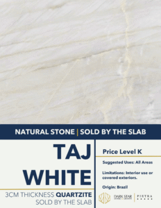 Taj White Quartzite Natural Stone